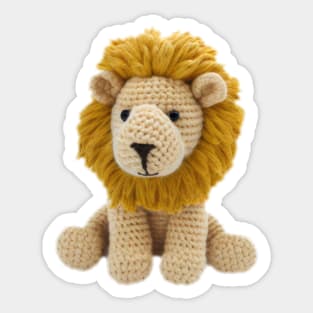 Lion Crochet Baby Toy Sticker